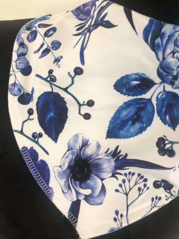 Savlesmæk 20 cm, hvid med blå blomster - Image 2
