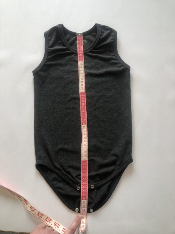 Bodystocking str 116 mørke grå