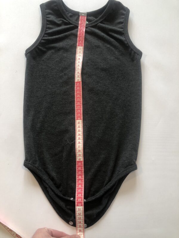 Bodystocking str 122 mørkegrå uden ærmer - Image 5