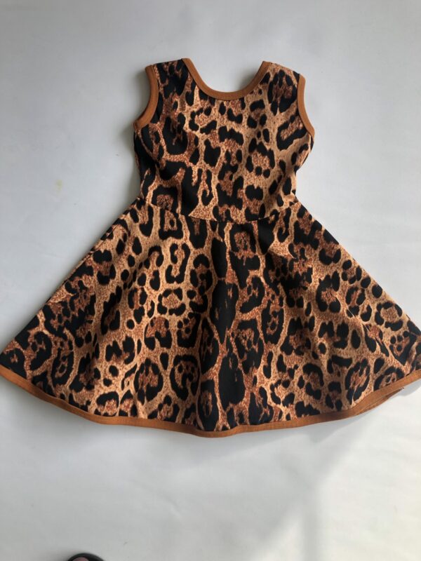Leopard kjole str 98 - Image 4