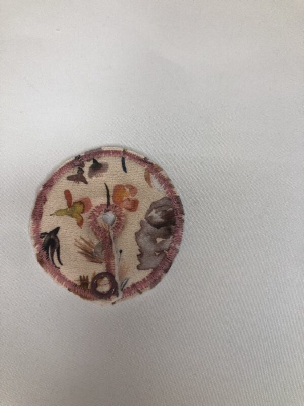 Sondepad gl Rosa med blomster