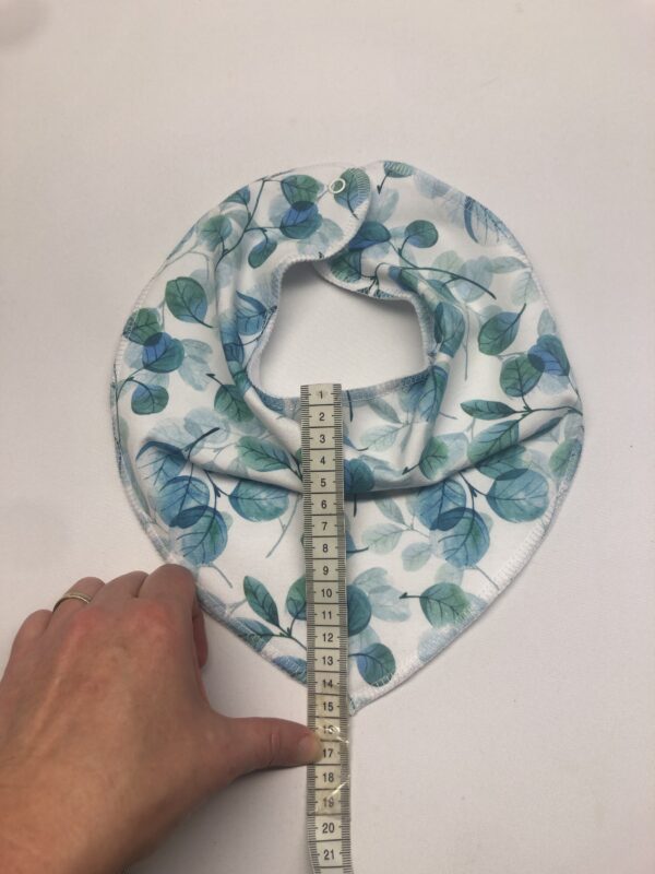 Salvesmæk 16cm hvid med grønne blade - Image 3